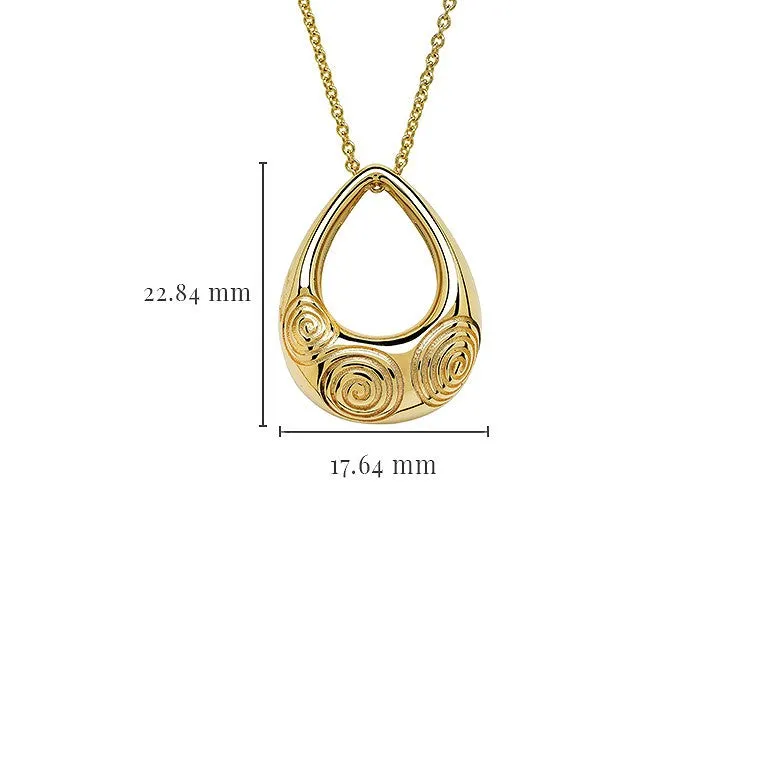 14kt Gold Vermeil Celtic Triskele Necklace