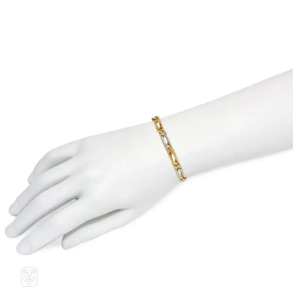 1970s Van Cleef & Arpels two-color gold necklace with detachable bracelet