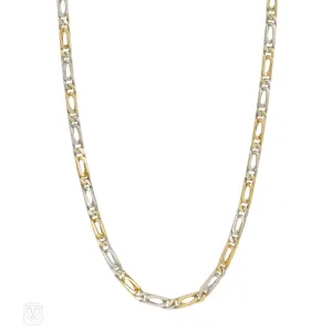 1970s Van Cleef & Arpels two-color gold necklace with detachable bracelet