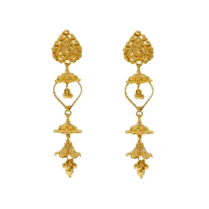 22K Yellow Gold Jhumka Earrings (11.9gm)