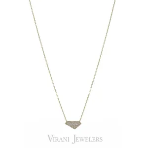 .28CT Diamond Pave Geometric Pendant set in 14K Yellow Gold