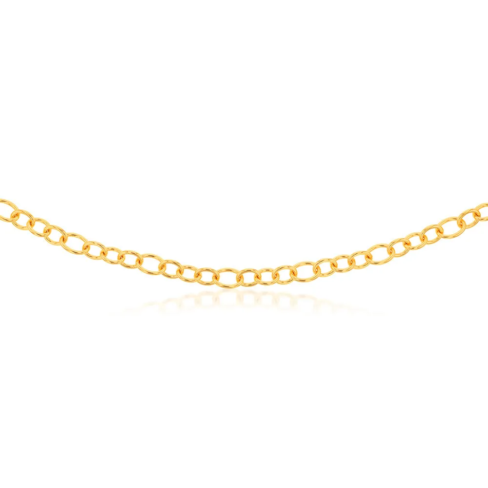 9ct Yellow Gold Silverfilled Belcher 45cm Chain