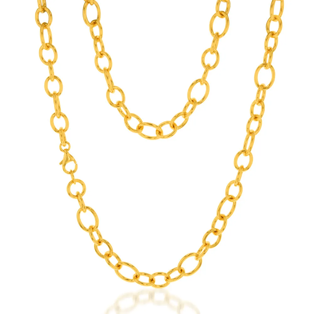 9ct Yellow Gold Silverfilled Belcher 45cm Chain