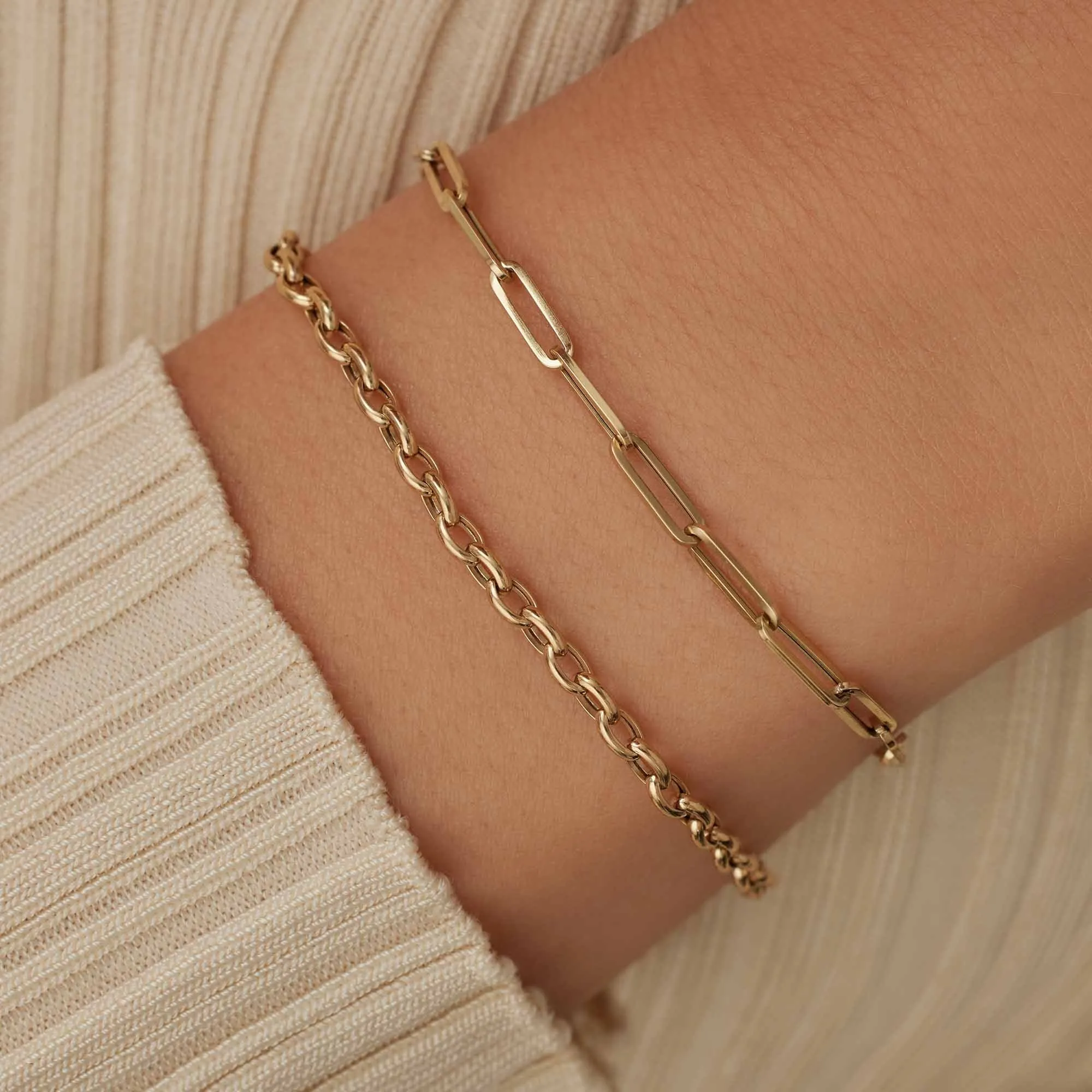 Aidee Camille 14 karat gold link bracelet