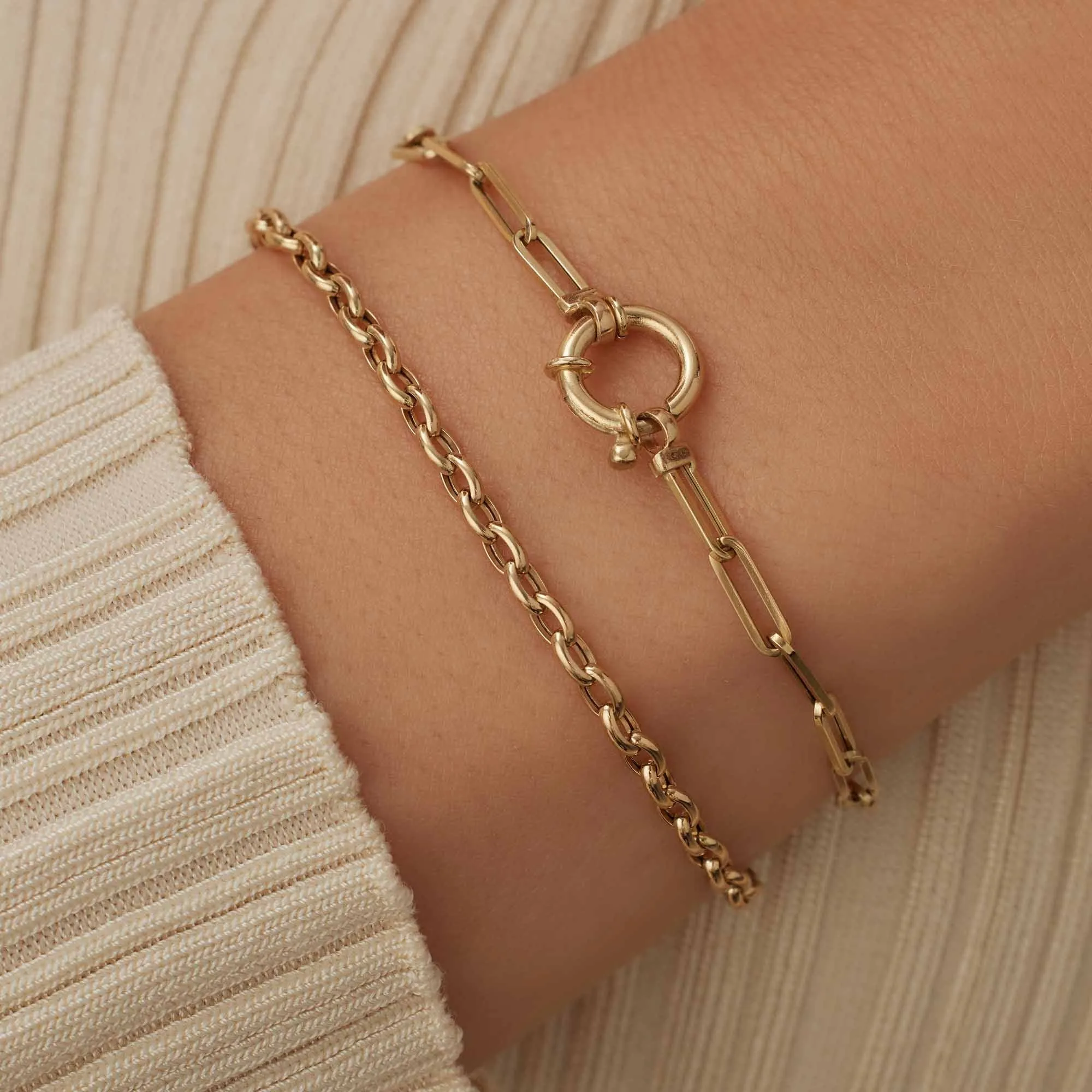 Aidee Camille 14 karat gold link bracelet