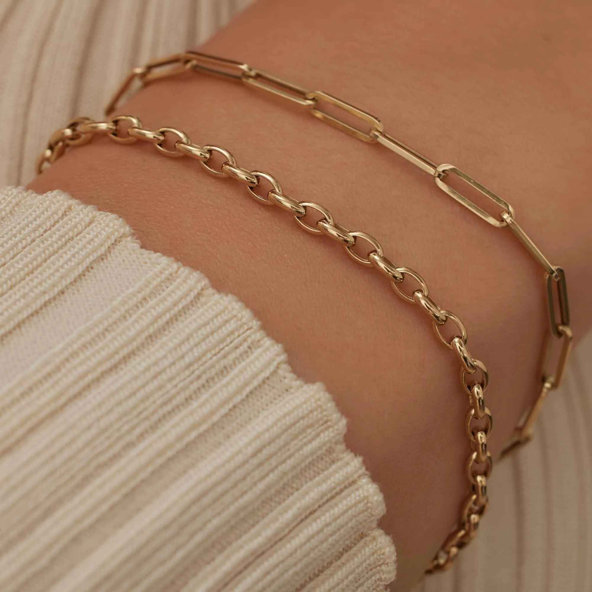 Aidee Camille 14 karat gold link bracelet