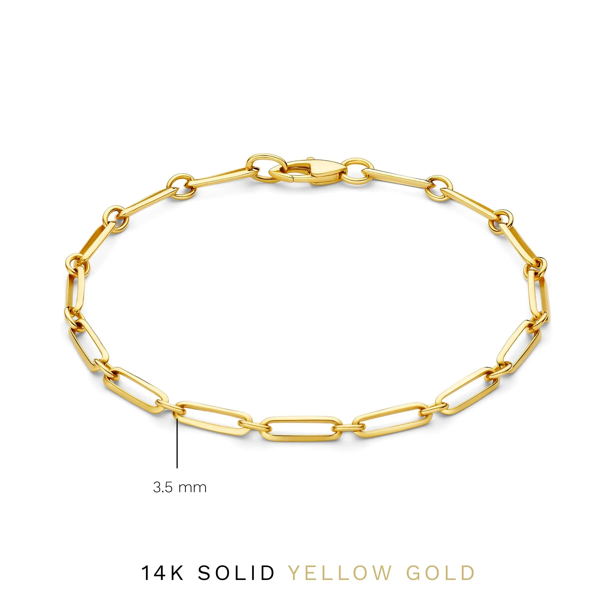 Aidee Raissa 14 karat gold link bracelet