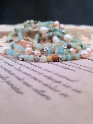 Amazonite and Pearl Necklace