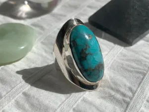 Arizona Turquoise Medea Ring - Long Oval