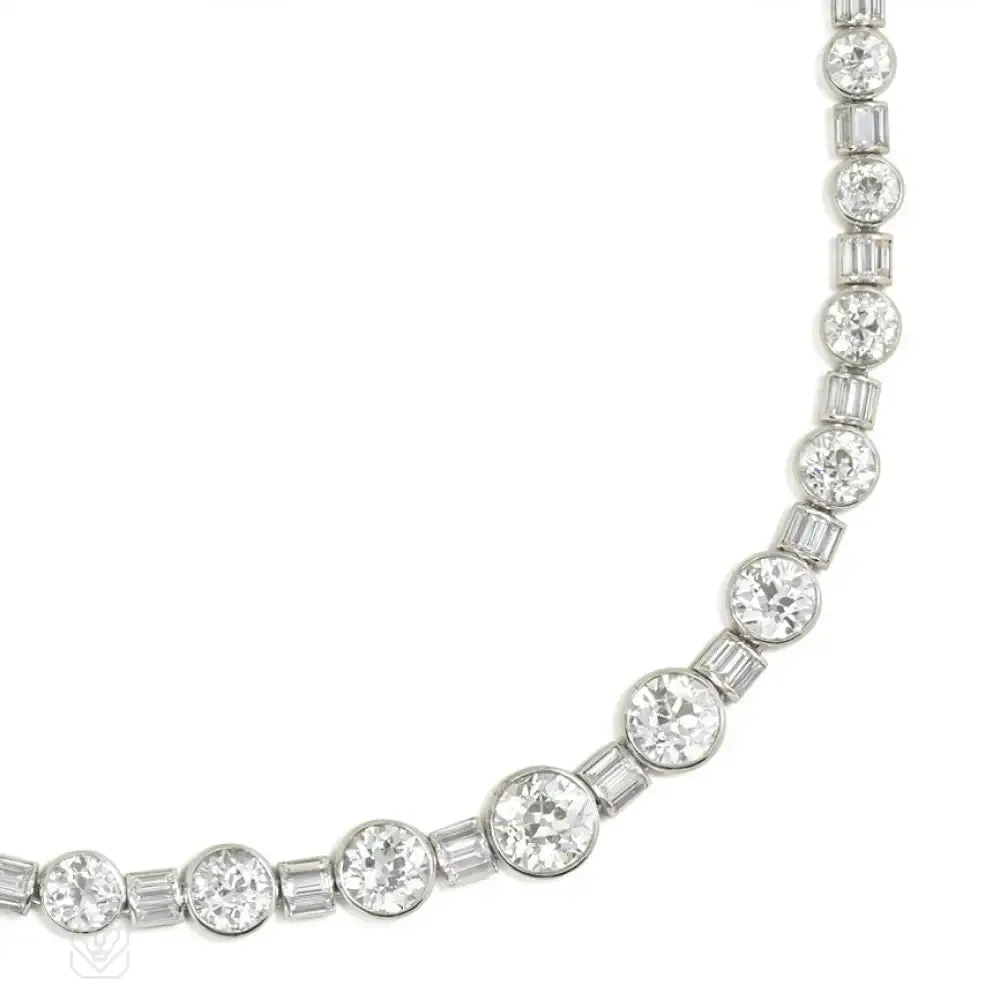 Art Deco convertible diamond necklace