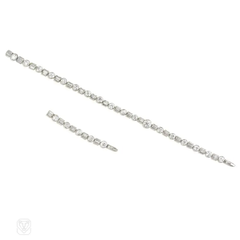 Art Deco convertible diamond necklace