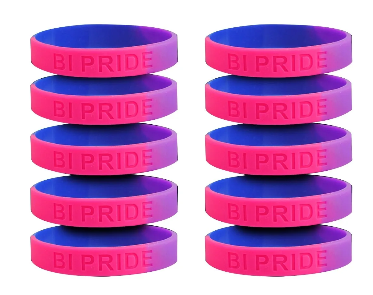 Bisexual Flag Silicone Bracelet