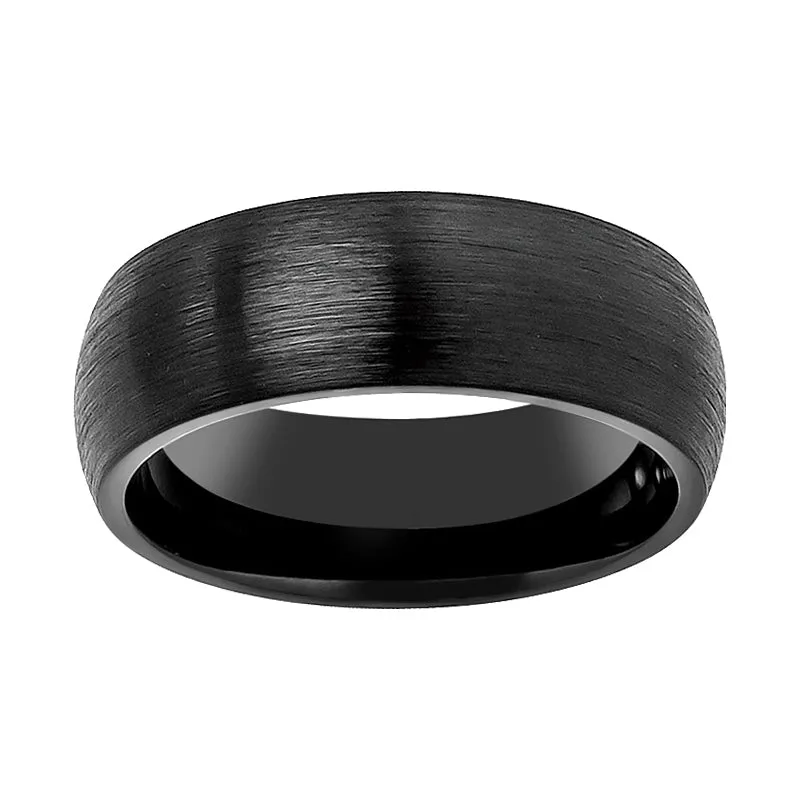 BLACKROCK | Tungsten Ring Black Domed