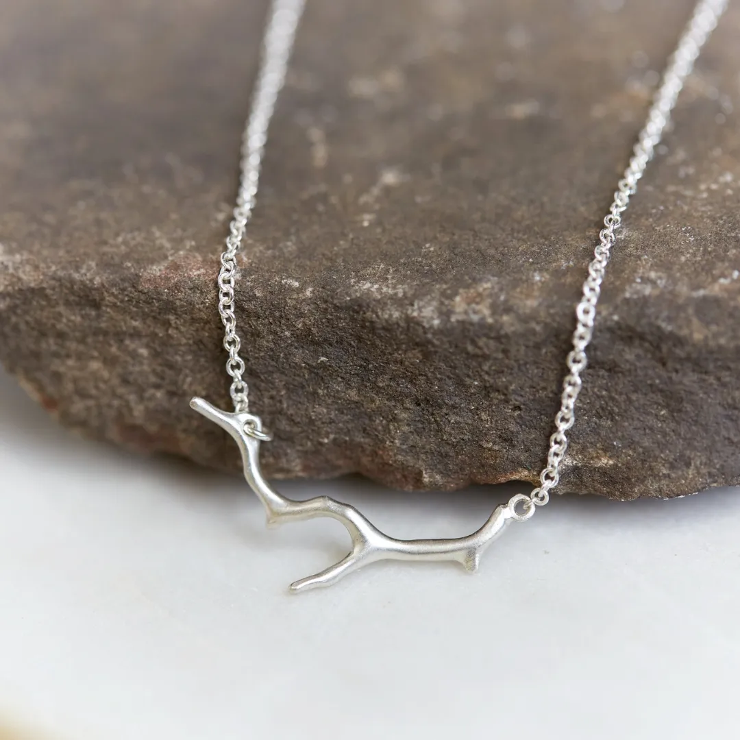 Branch Coral Necklace in Silver