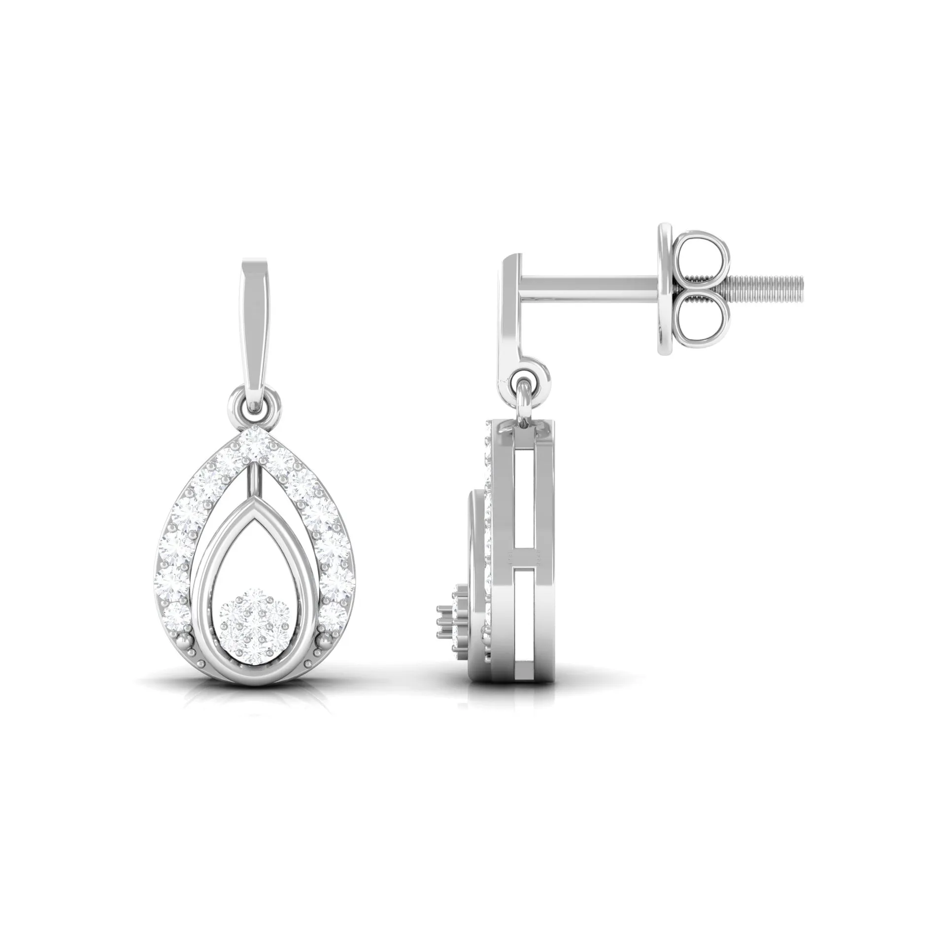 Classic Drop Earrings for Women with Diamond