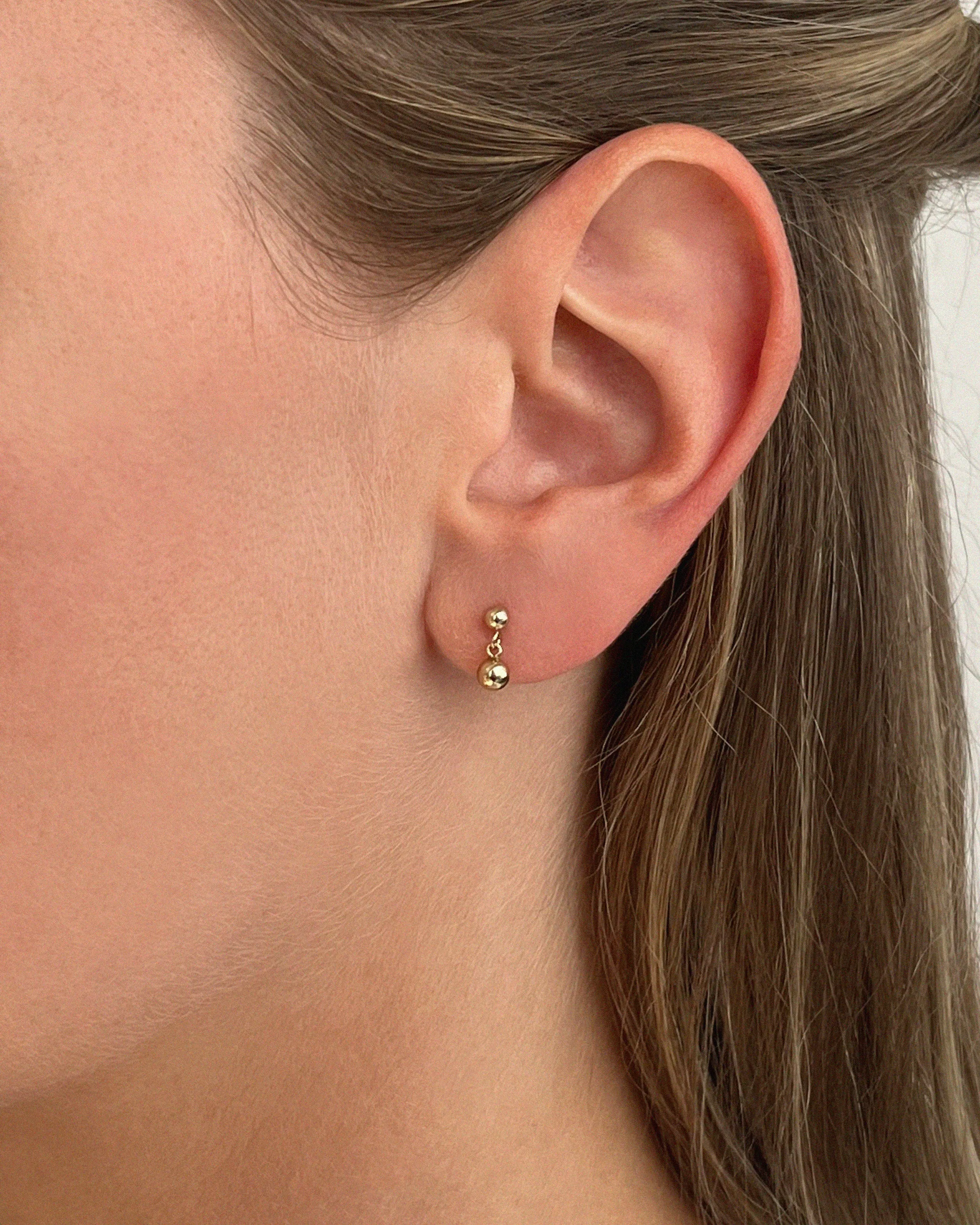 Classic Drop Hoop Earrings / Classic Drop Stud Earrings