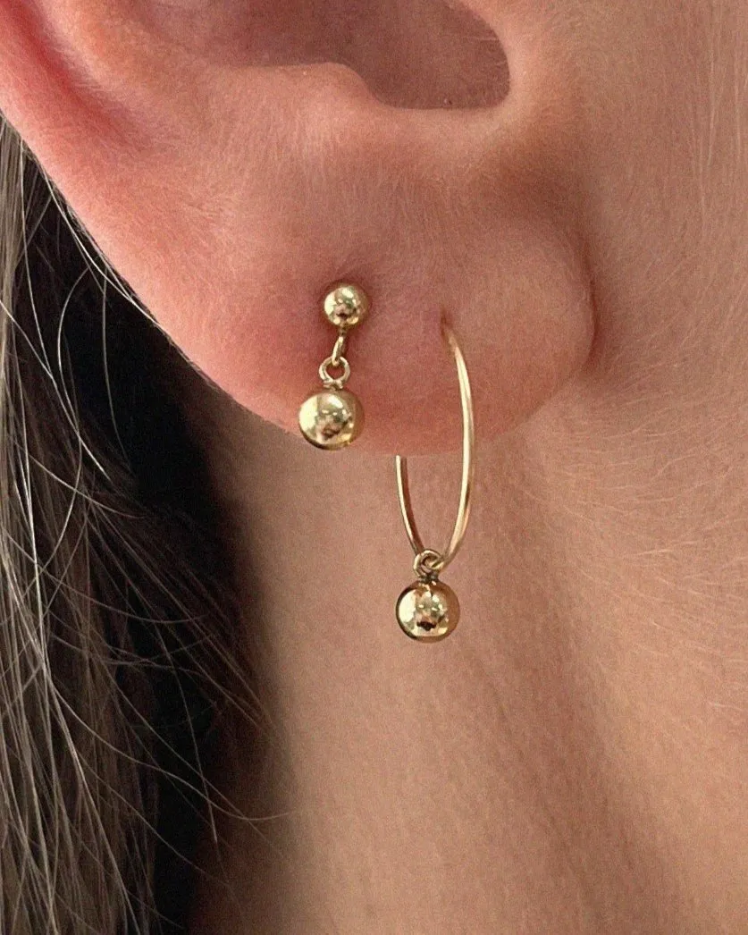 Classic Drop Hoop Earrings / Classic Drop Stud Earrings