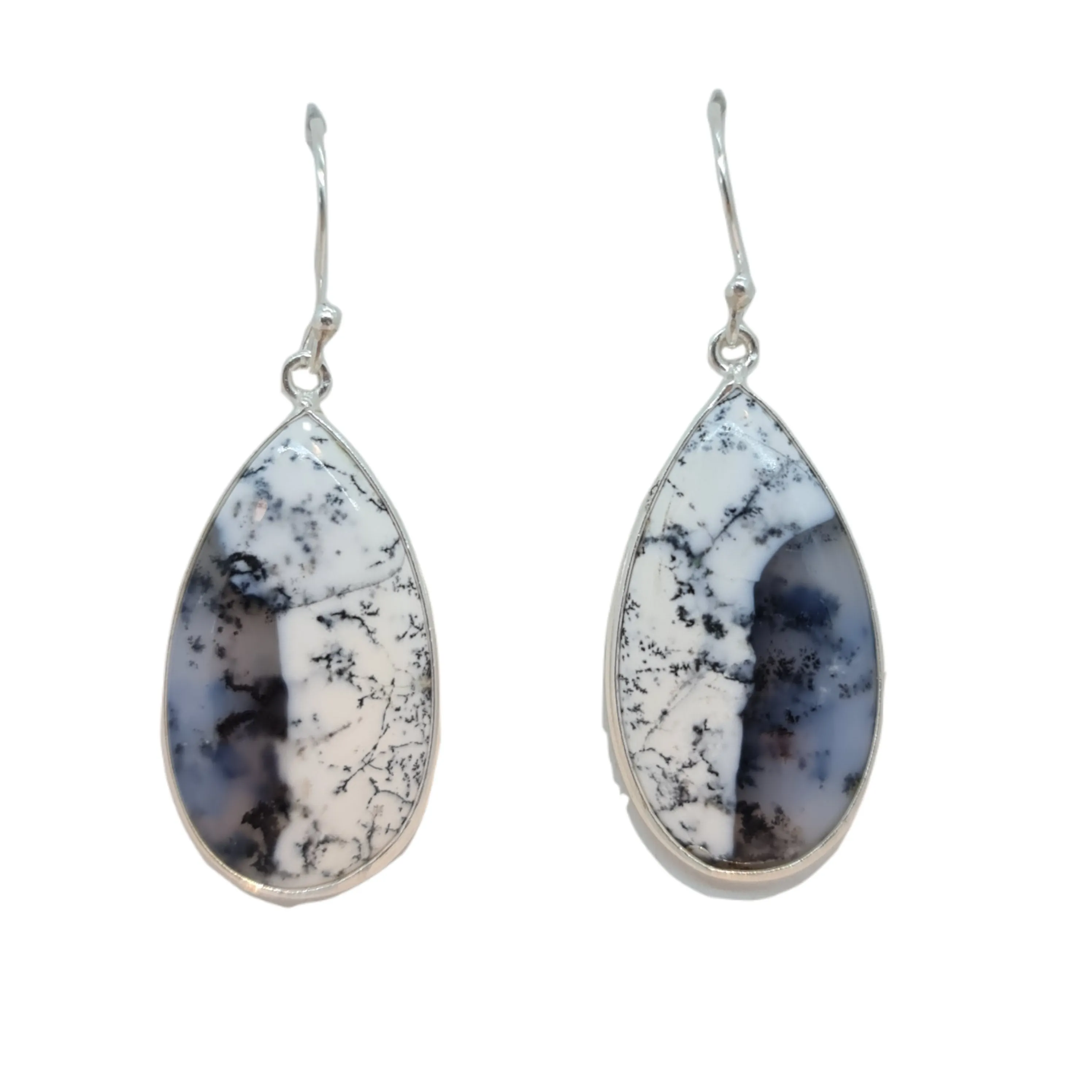 Dani Dendritic Agate stone drop earrings