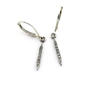 Diamond Spike Earrings - Silver