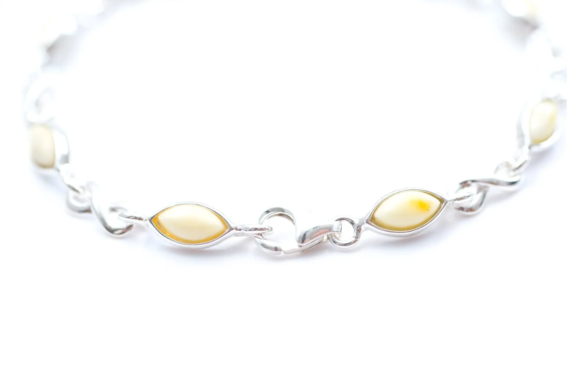 Elegant Butterscotch Amber Infinity Bracelet - Stylish & Timeless Jewelry | Shop Now