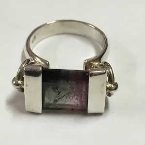 FLUORITE AND STERLING SILVER RING