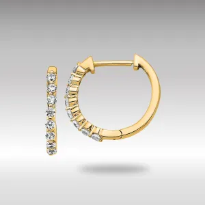 Gold Lab Grown Diamond VS/SI FGH Hinged Hoop Earrings - Model EM5395-033-YLG