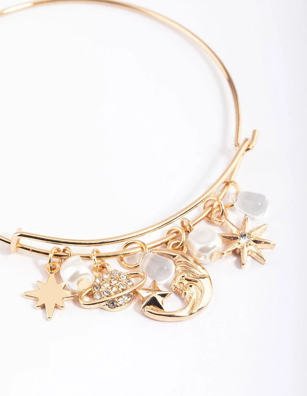 Gold Pearl & Celestial Bangle