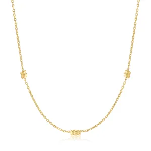 Gold Smooth Twist Chain Necklace