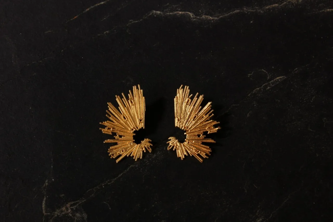 jewelry - berserk - gold plated abstract cuffs