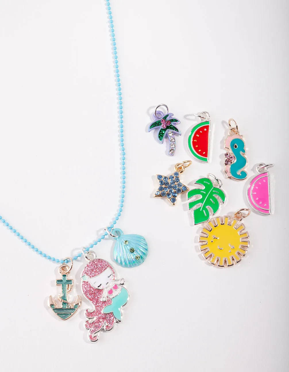 Kids Silver Make Your Own Mermaid Charm Necklace