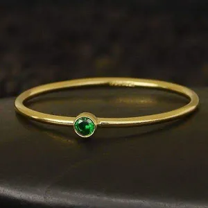 May Birthstone Gold Filled Ring