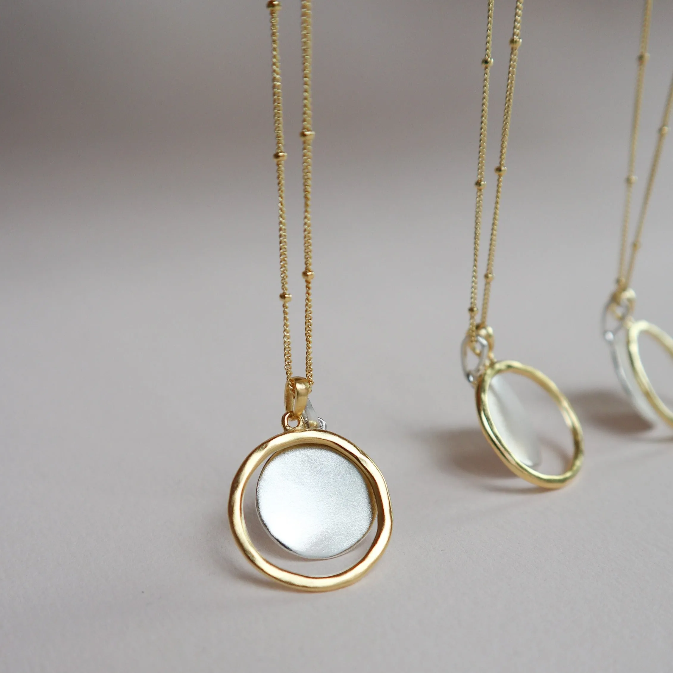 'New Moon' Open Circle Necklace