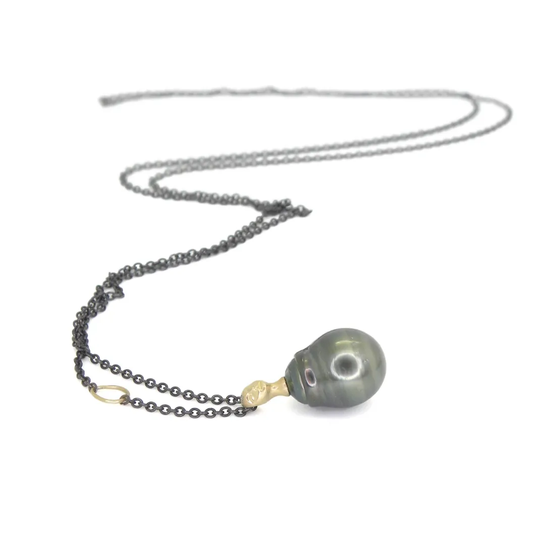 Nymph Tahitian Pearl Cameo Necklace