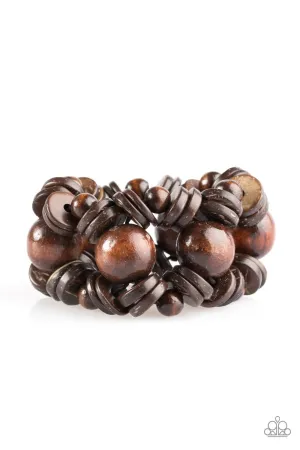 Paparazzi Bracelet ~ Fiji Fabulous - Brown