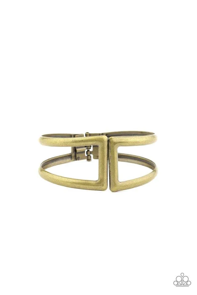 Paparazzi Bracelet ~ Geo Glam - Brass