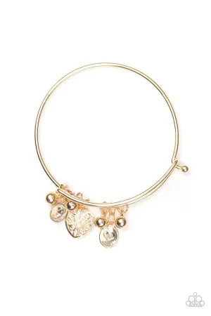 Paparazzi Bracelet ~ Hampton Hearts - Gold