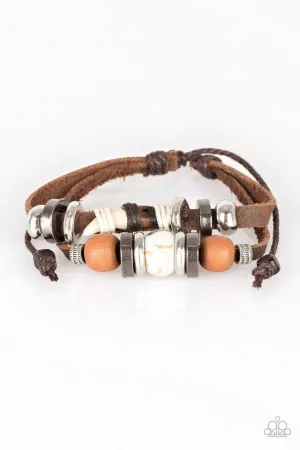 Paparazzi Bracelet ~ Trail Trotter - Brown