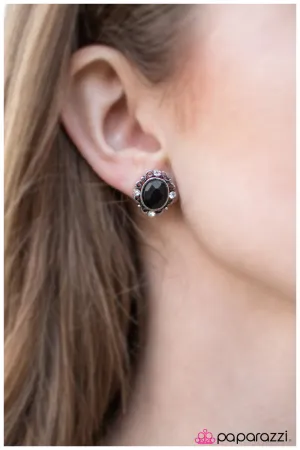 Paparazzi Earring ~ A Spring Wedding - Black