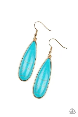 Paparazzi Earring ~ Santa Fe Skies - Gold