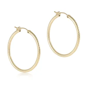 Round Gold 1.25" Hoop - Textured