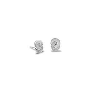 Sabina Twin Stud Earrings 18ct White Gold - Diamond Pavé