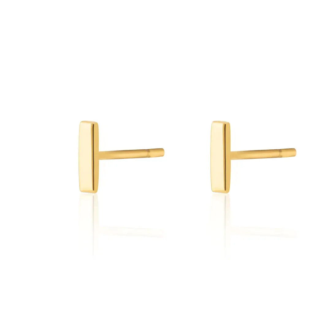 SPESGS35 Dash Stud Earrings Gold