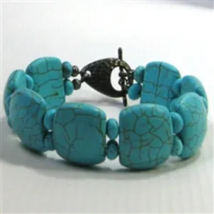 Turquoise Gemstone Cuff Bracelet